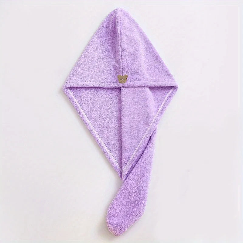 🌸 Serviette Turban Séchage Rapide – L’alliée beauté des cheveux 🌸