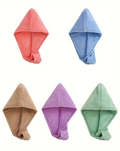 🌸 Serviette Turban Séchage Rapide – L’alliée beauté des cheveux 🌸