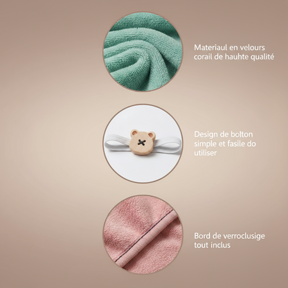 🌸 Serviette Turban Séchage Rapide – L’alliée beauté des cheveux 🌸